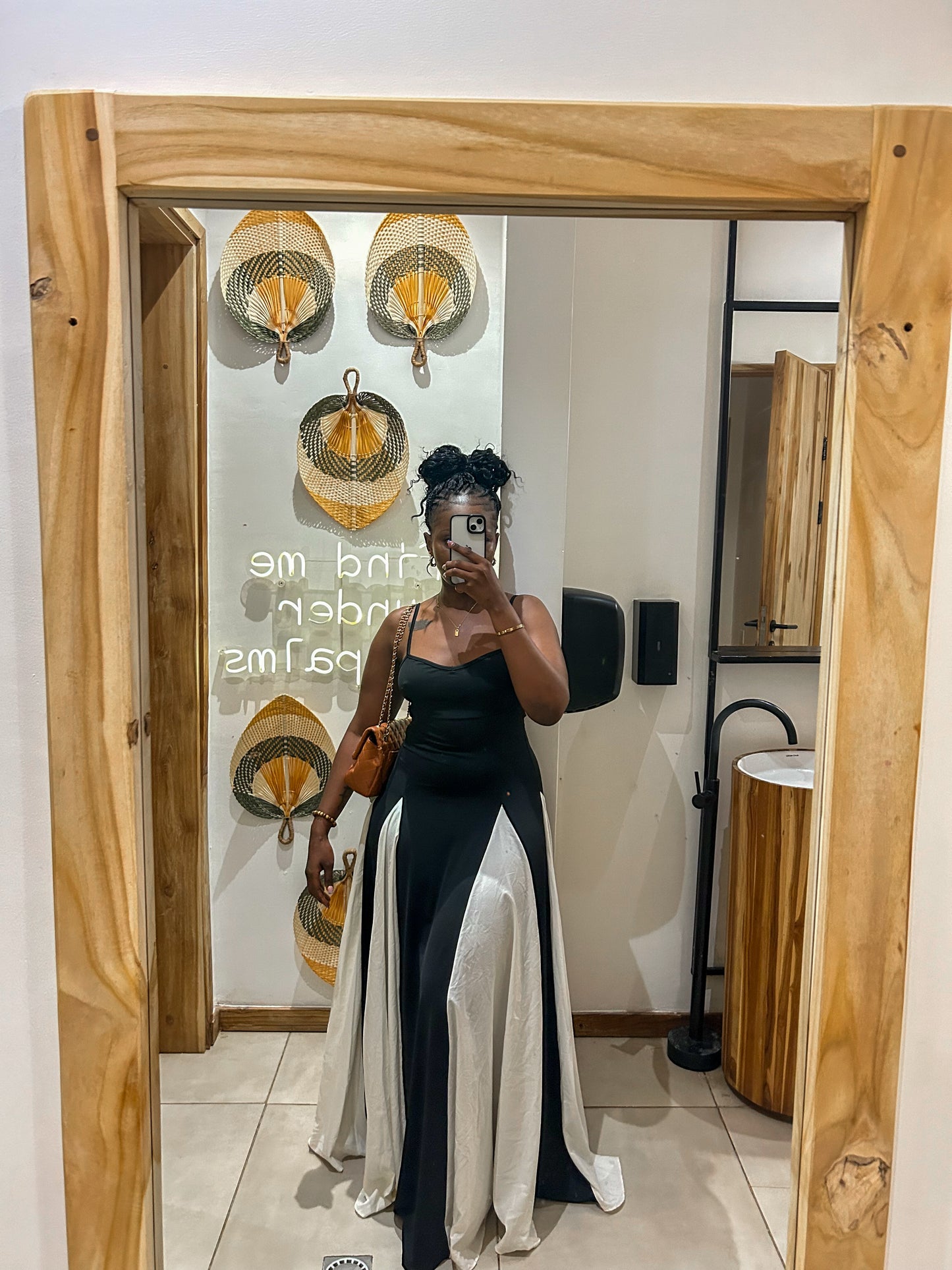 Aurelia A line panelled maxi tule dress