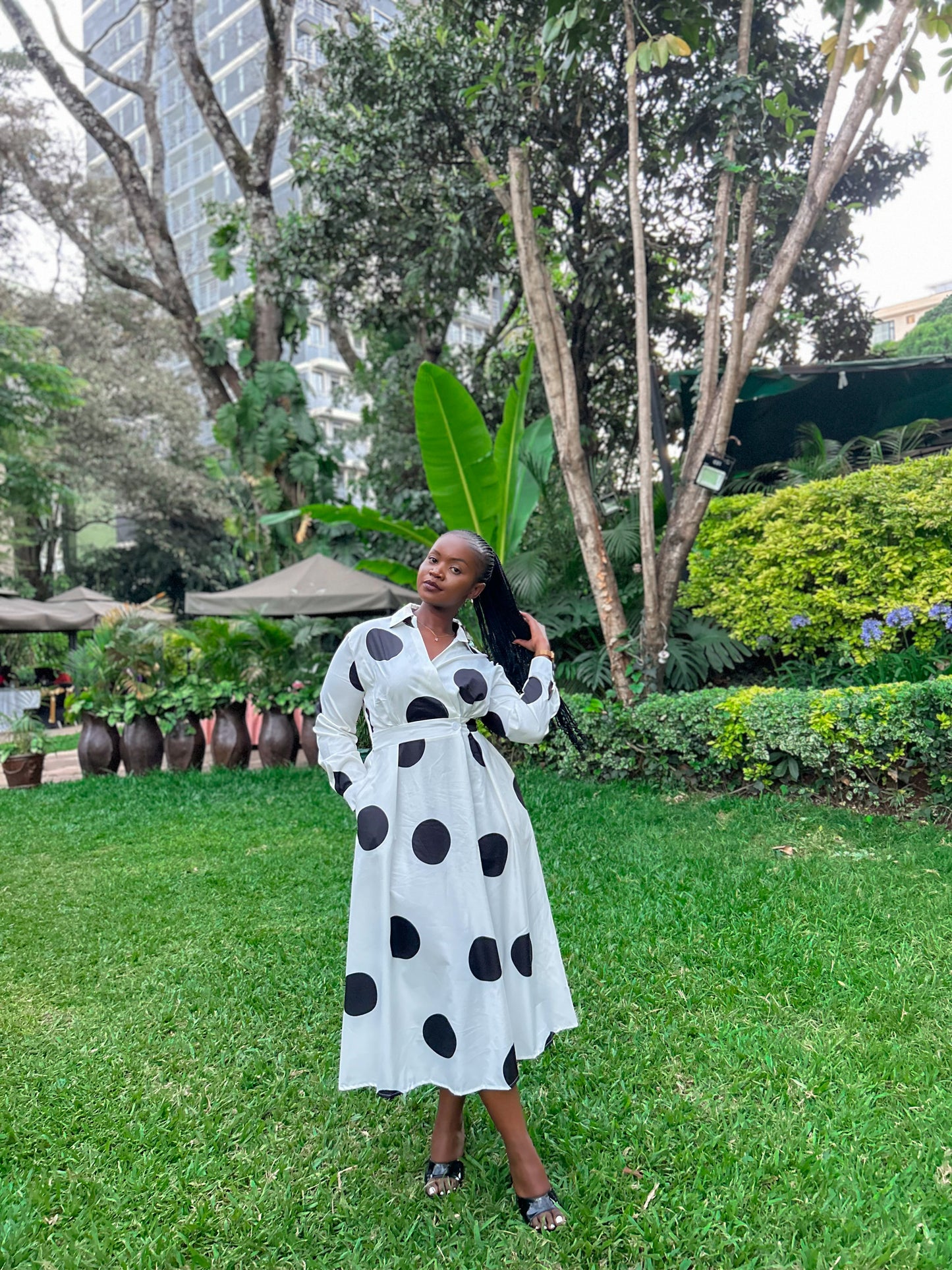 Estel A line Midi Dress